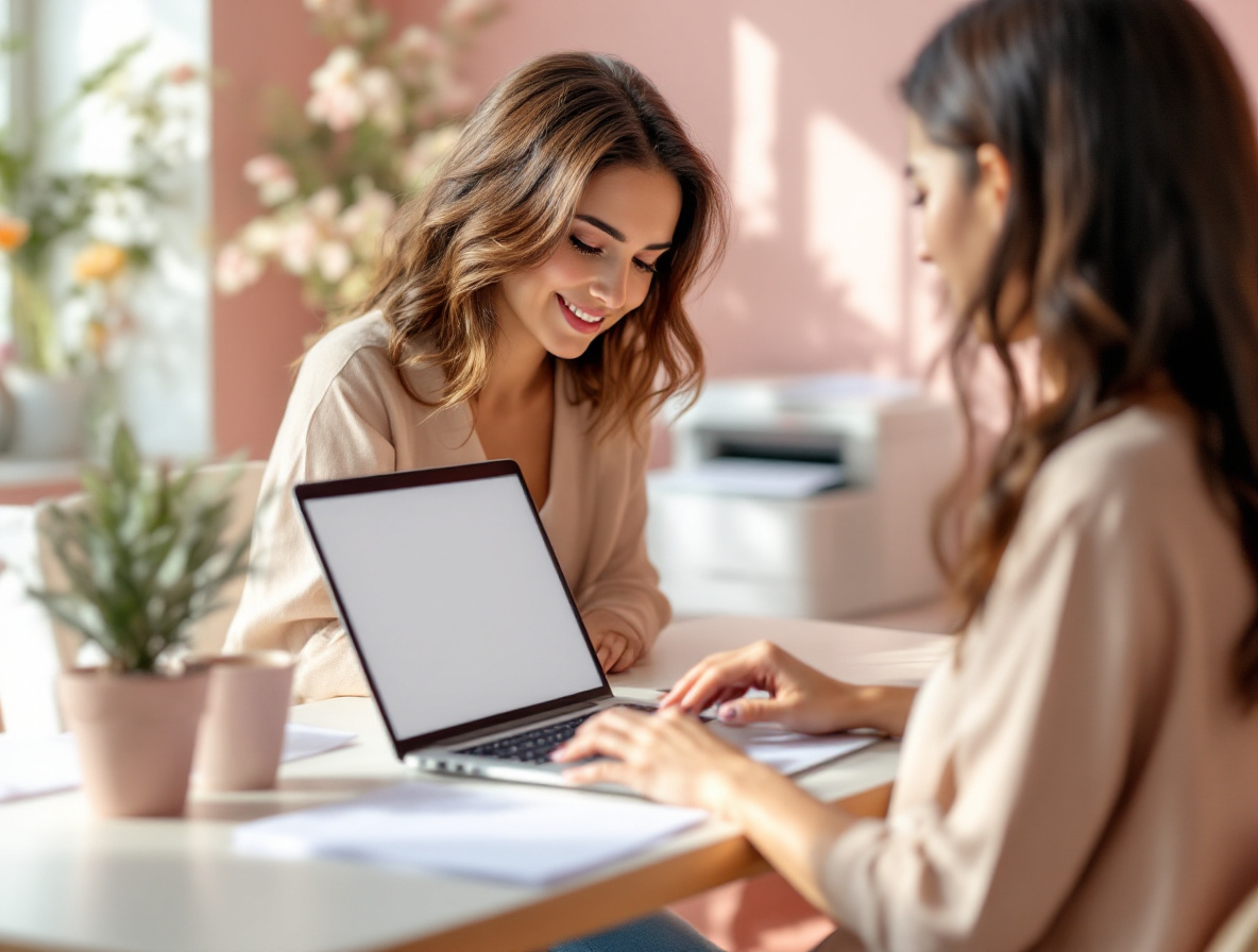 Rédaction d’un courrier sur ordinateur portable