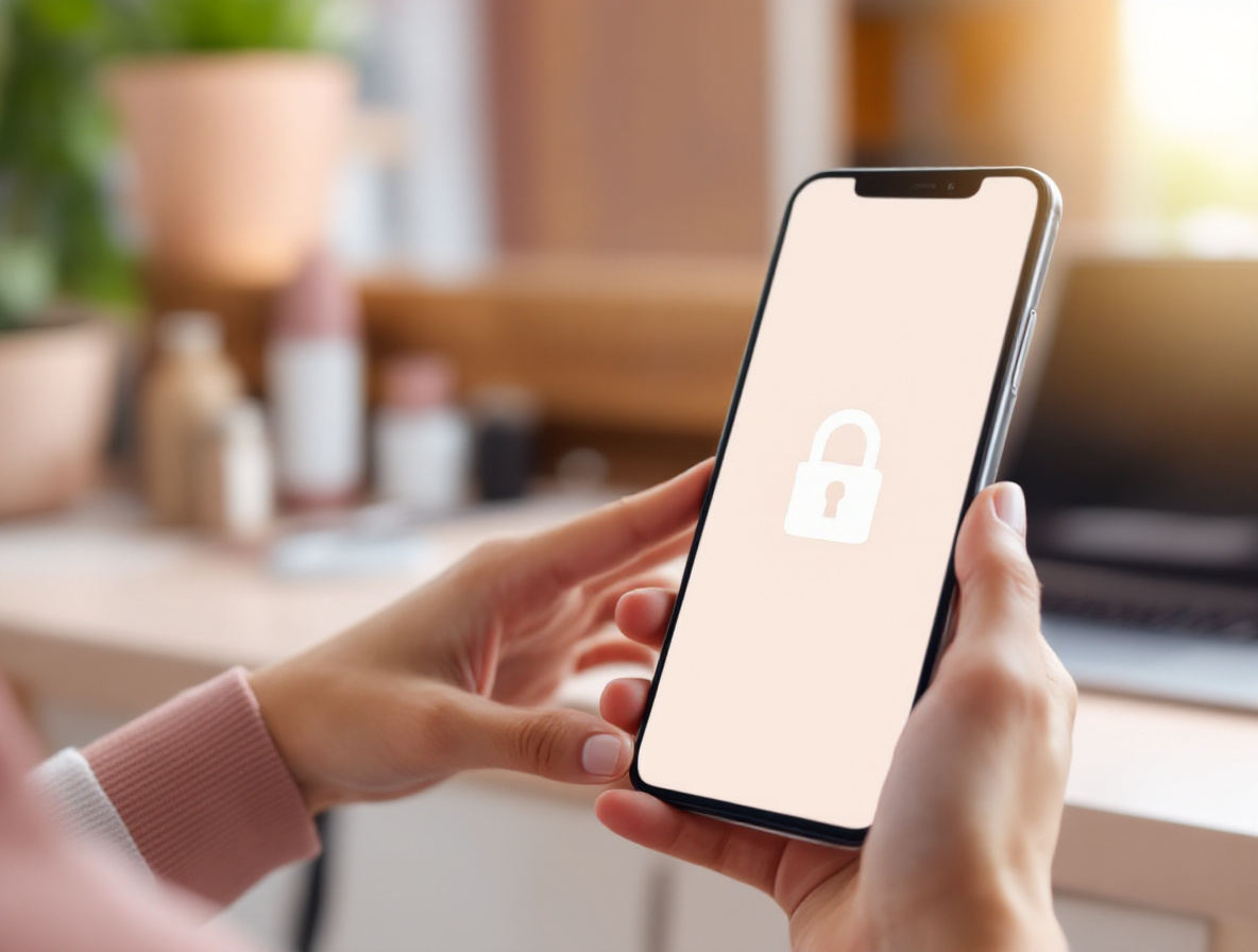 Smartphone affichant un cadenas, symbole de sécurité numérique